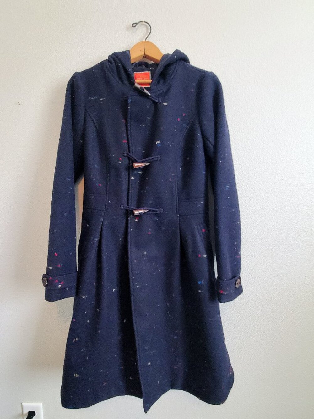 Modcloth Navy Speckled Toggle Coat - Picture 3 of 12